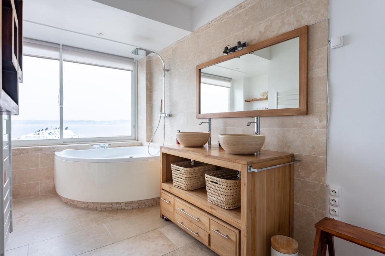 Ferienwohnung Blue Bay - Superbe Vue Sur Le Vieux Port Marseilles Exterior foto
